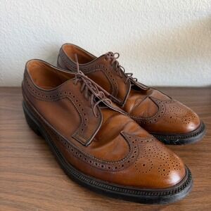 Executive Imperial By Mason Mens Brown Leather Longwing Brogue Wingtip Shoes 9.5